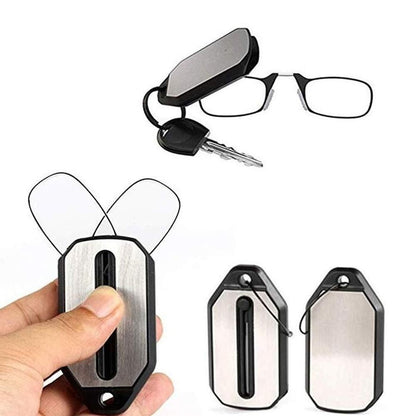 Unisex Foldable Nose Clip Reading Glasses