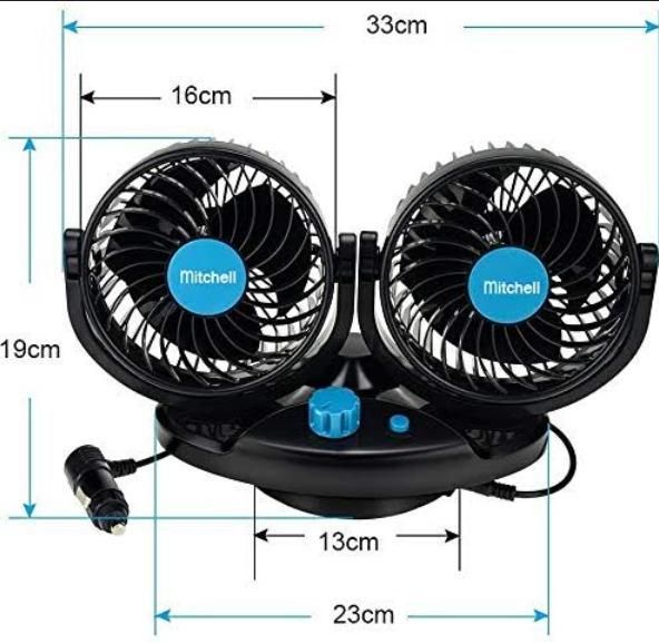 Car Air Circulation Fan 360 Rotatable Auto Car Cooling Fan